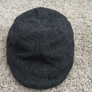 Gray Herringbone Cap Paper Boy Cap